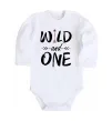 Дитячий бодік Wild one Білий фото