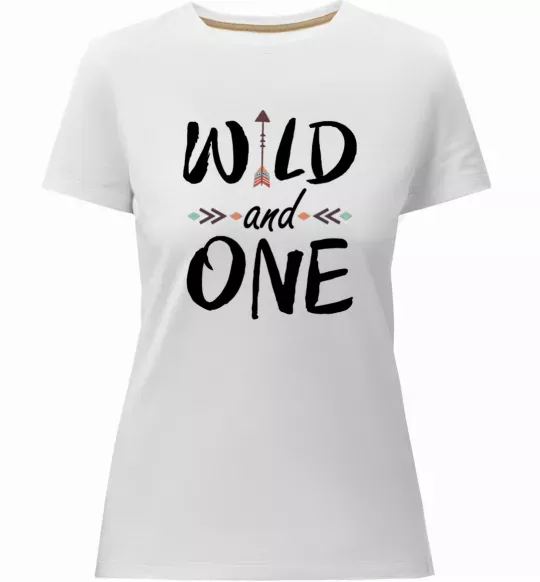 Жіноча преміум футболка Wild one Білий фото