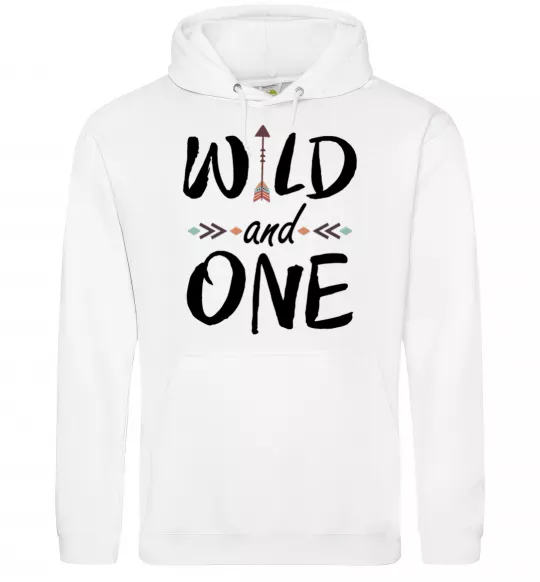 Чоловіча толстовка (худі) Wild one Білий фото