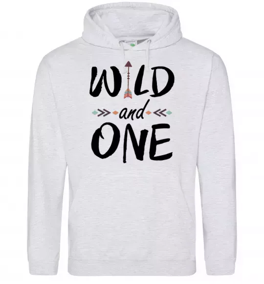 Чоловіча толстовка (худі) Wild one Сірий меланж фото