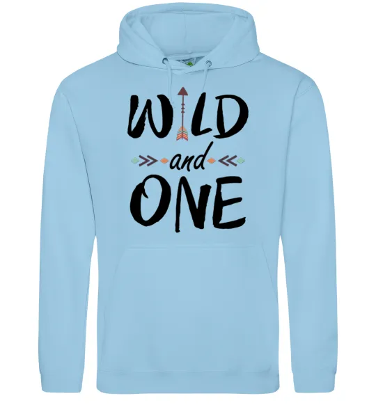 Женская толстовка (худи) Wild one Голубой фото