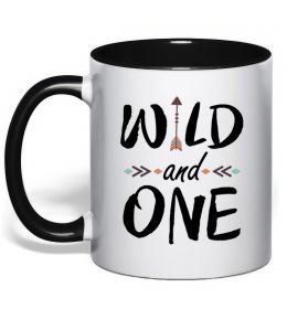 Чашка з кольоровою ручкою Wild one