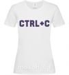 Жіноча футболка Сtrl+C Білий фото