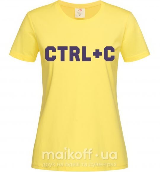 Женская футболка Сtrl+C Лимонный фото