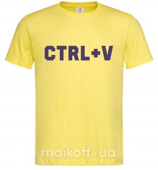 Чоловіча футболка Сtrl+V Лимонний фото