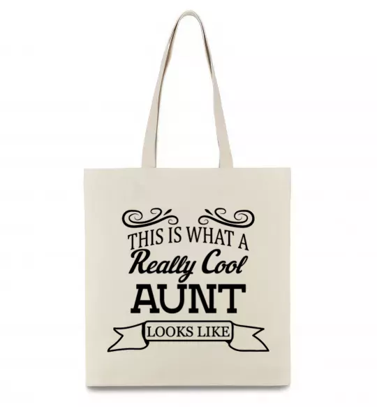 Еко-сумка This is what a really cool aunt looks like Бежевий фото