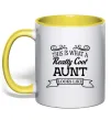 Чашка з кольоровою ручкою This is what a really cool aunt looks like Сонячно жовтий фото