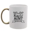 Чашка з кольоровою ручкою This is what a really cool aunt looks like Золото фото