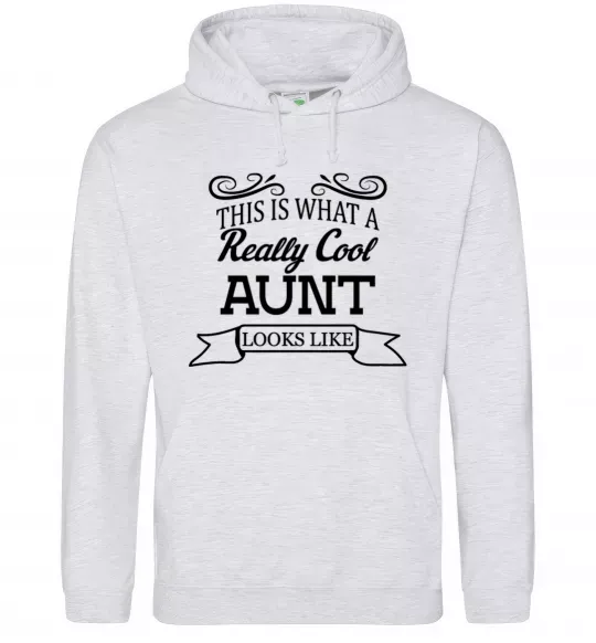Жіноча толстовка (худі) This is what a really cool aunt looks like Сірий меланж фото