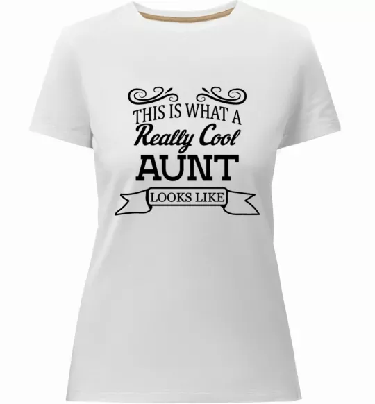 Жіноча преміум футболка This is what a really cool aunt looks like Білий фото