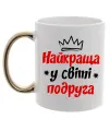 Чашка с цветной ручкой Найкраща у світі подруга Золото Чашка с цветной ручкой Найкраща у світі подруга Золото фото