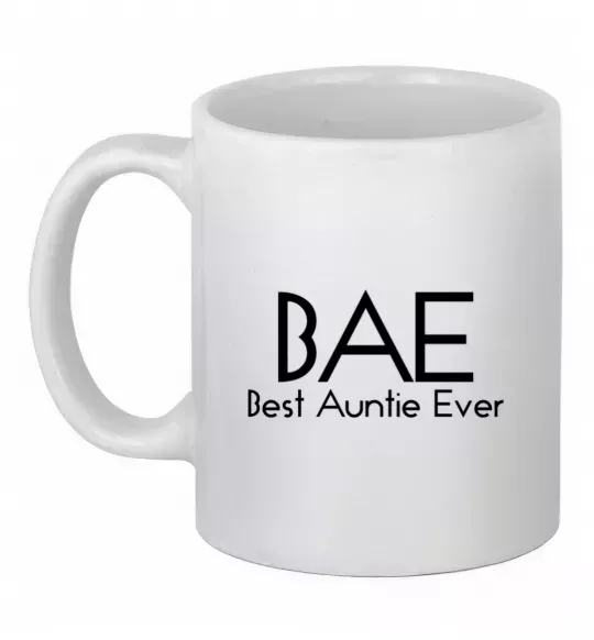 Чашка керамическая Best auntie ever Белый фото