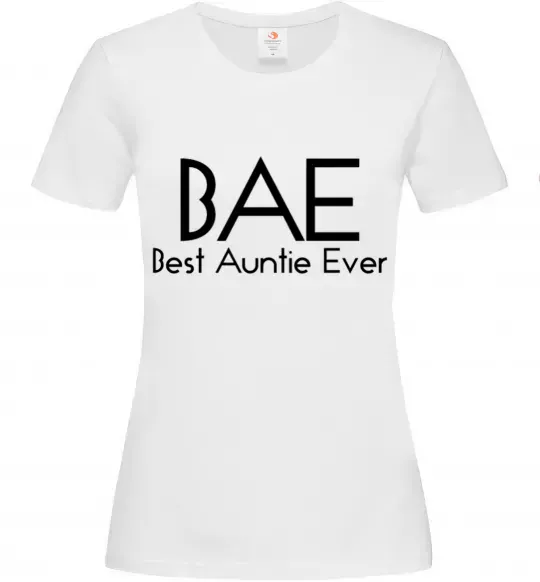 Жіноча футболка Best auntie ever Білий фото