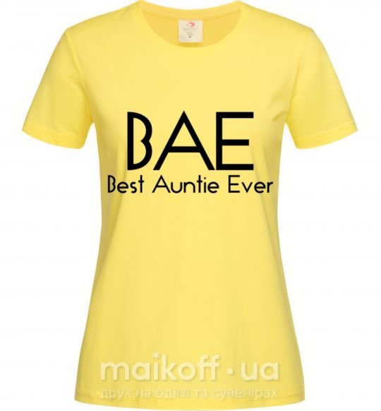 Жіноча футболка Best auntie ever Лимонний фото