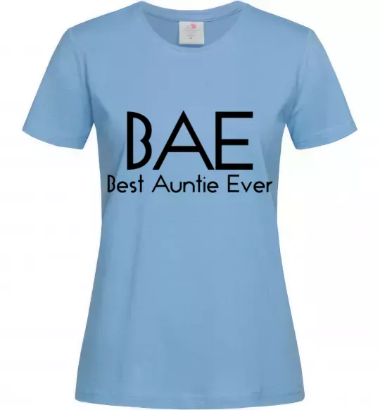Жіноча футболка Best auntie ever Блакитний фото