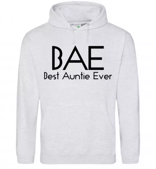 Женская толстовка (худи) Best auntie ever Серый меланж фото