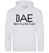 Женская толстовка (худи) Best auntie ever Серый меланж фото