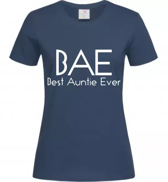 Жіноча футболка Best auntie ever Темно-синій фото