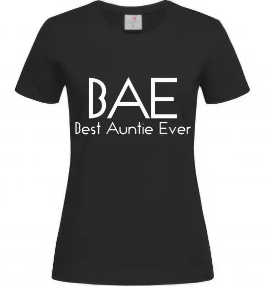 Жіноча футболка Best auntie ever Чорний фото