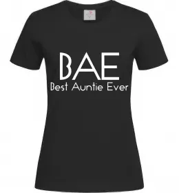 Жіноча футболка Best auntie ever Чорний фото