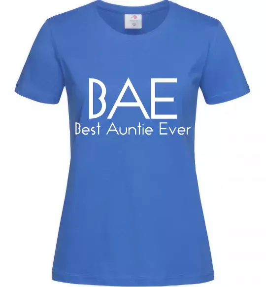 Жіноча футболка Best auntie ever Яскраво-синій фото