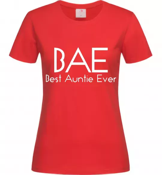 Жіноча футболка Best auntie ever Червоний фото