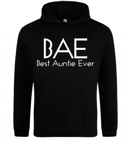 Женская толстовка (худи) Best auntie ever Черный фото