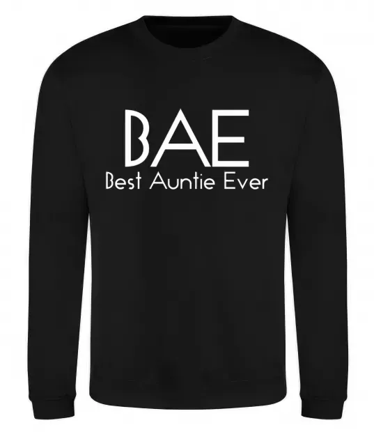 Свитшот Best auntie ever Черный фото