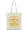 Еко-сумка This is the worlds best uncle looks like Бежевий фото