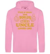Чоловіча толстовка (худі) This is the worlds best uncle looks like Рожевий фото