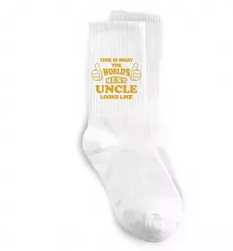 Носки This is the worlds best uncle looks like Белый фото