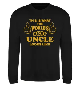 Свитшот This is the worlds best uncle looks like Черный фото