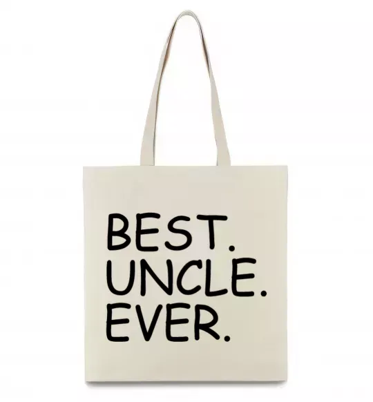 Эко-сумка Best uncle ever Бежевый фото