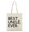 Эко-сумка Best uncle ever Бежевый фото