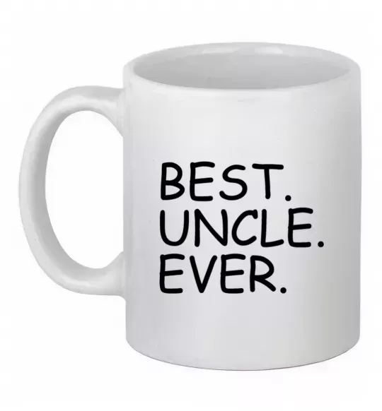 Чашка керамическая Best uncle ever Белый фото