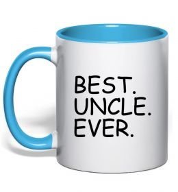 Чашка с цветной ручкой Best uncle ever