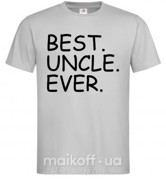 Мужская футболка Best uncle ever Серый фото