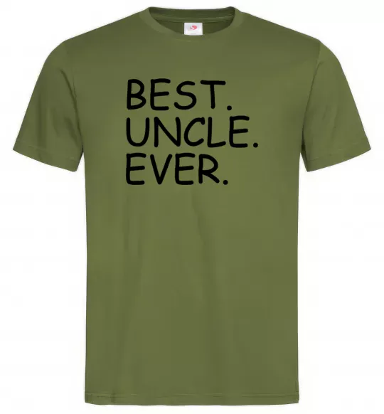 Мужская футболка Best uncle ever Оливковый фото