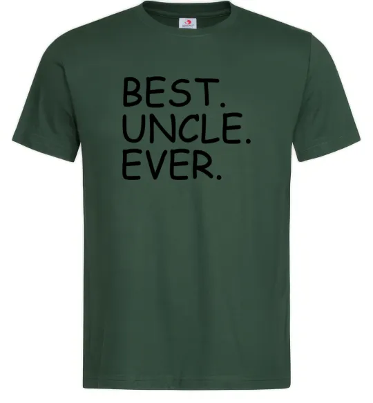 Мужская футболка Best uncle ever Темно-зеленый фото