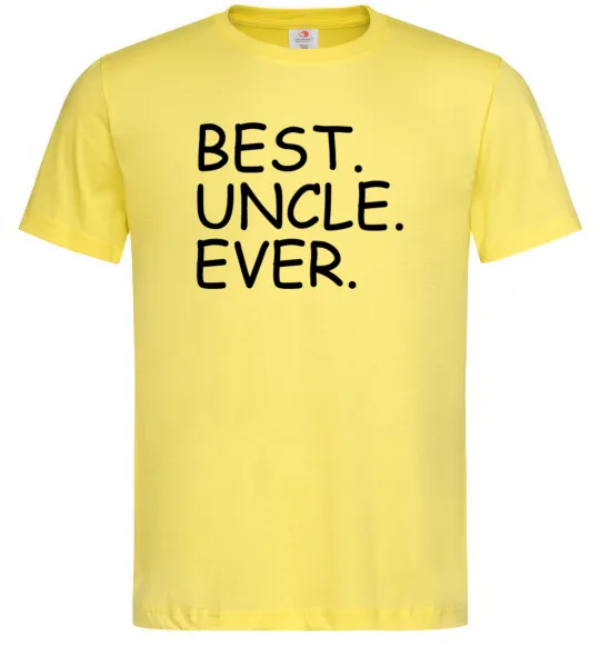 Мужская футболка Best uncle ever Лимонный фото