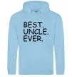 Мужская толстовка (худи) Best uncle ever Голубой фото