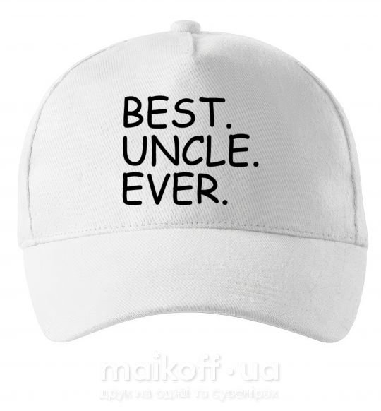 Кепка Best uncle ever Белый фото
