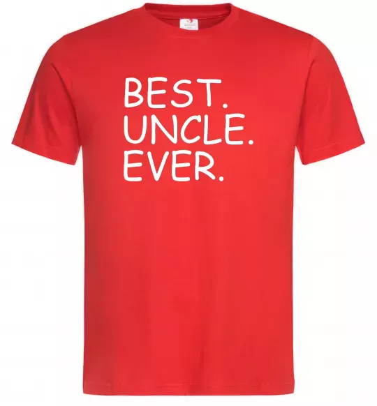 Мужская футболка Best uncle ever Красный фото