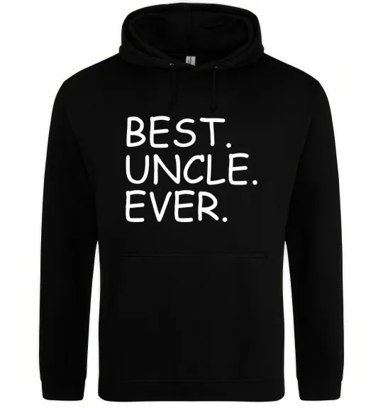 Мужская толстовка (худи) Best uncle ever Черный фото