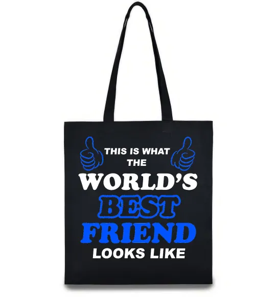 Эко-сумка This is the worlds best friend looks like Черный фото