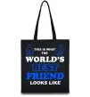 Эко-сумка This is the worlds best friend looks like Черный фото