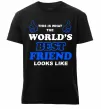 Мужская премиум футболка This is the worlds best friend looks like Черный фото