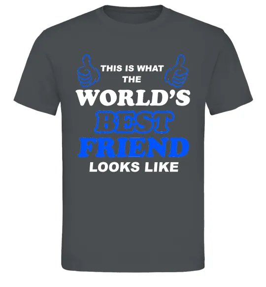 Чоловіча футболка This is the worlds best friend looks like Графіт фото