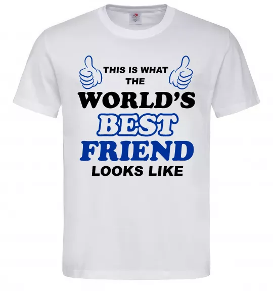 Чоловіча футболка This is the worlds best friend looks like Білий фото