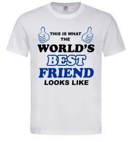Мужская футболка This is the worlds best friend looks like Белый фото